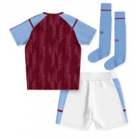 Aston Villa Heimtrikotsatz Kinder 2023-24 Kurzarm (+ Kurze Hosen)